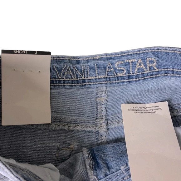 NEW Vanilla Star Light Wash Distress Short Size 3 - Picture 3 of 7